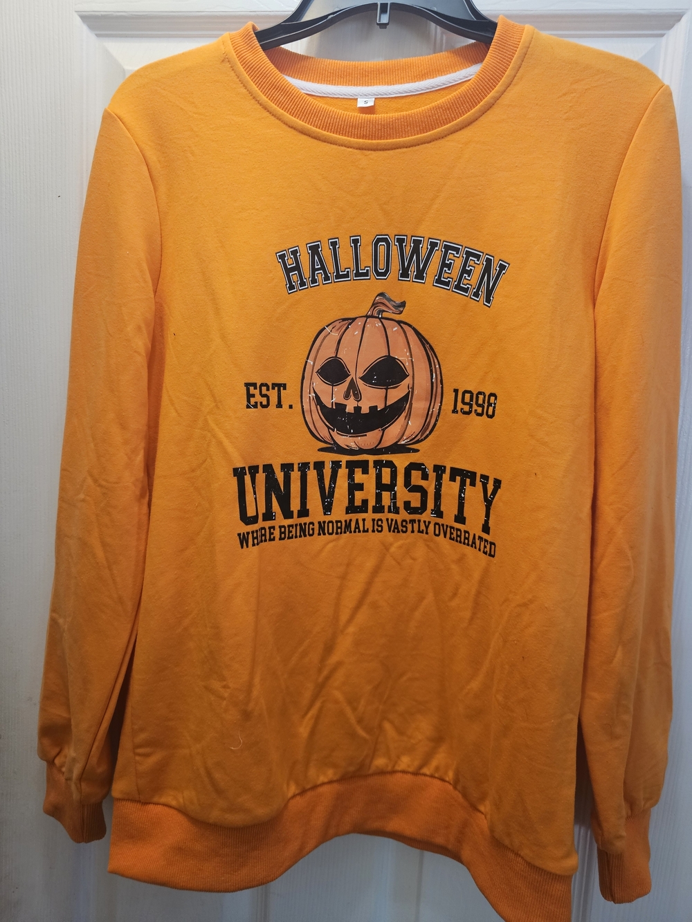 Halloween University Orange Crewneck Sweatshirt